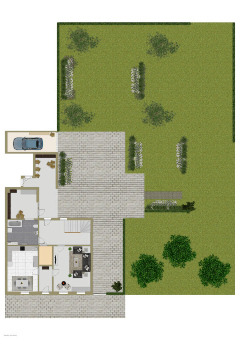 Erdgeschoss und Außenbereich